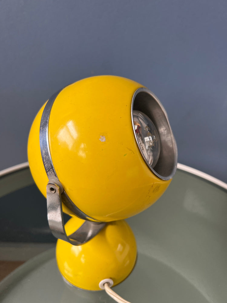 Yellow Mid Century Space Age Eyeball Table Lamp