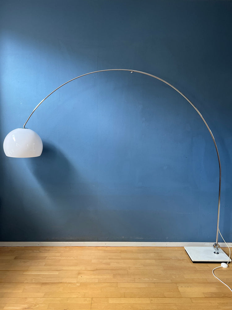 Large Italian Mid Century Space Age Arc Floor Lamp
