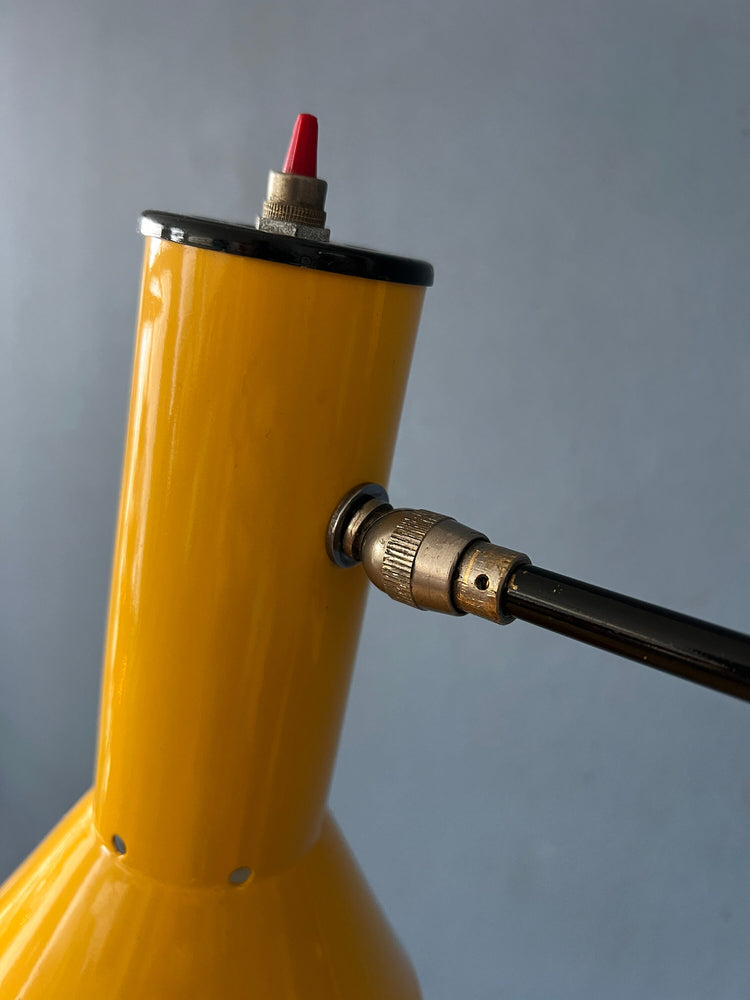 Unique Yellow 80s Swing Arm Wall Lamp