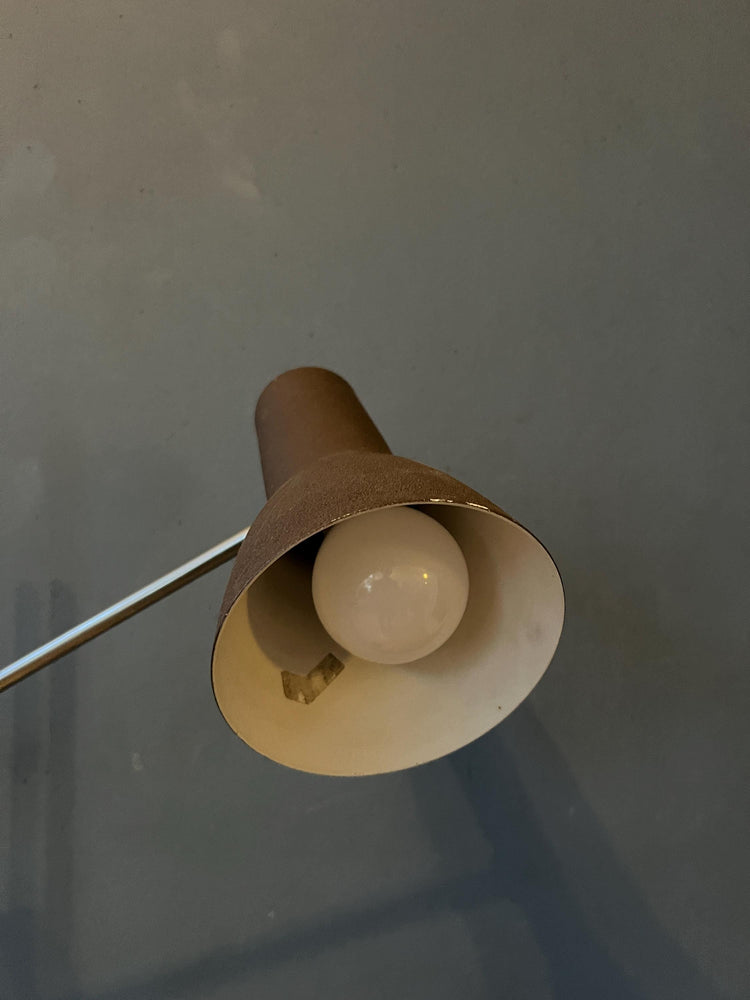 Mid Century Adjustable Brown Floor Lamp