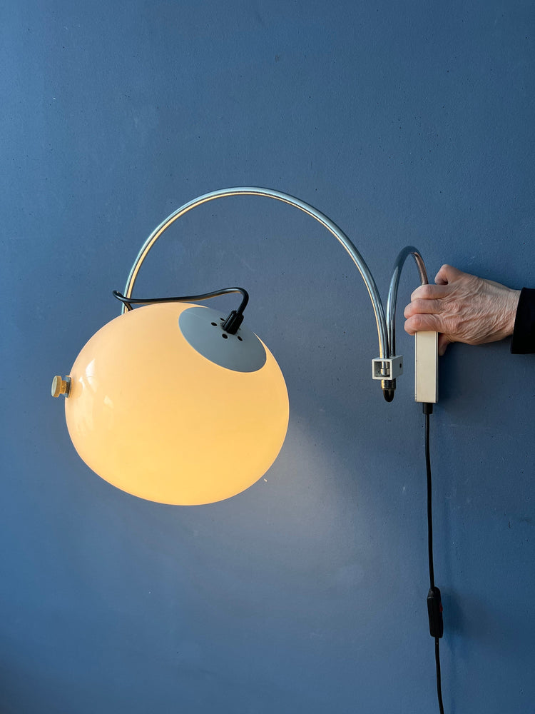 Vintage Anvia Double Arc Space Age Mushroom Wall Light