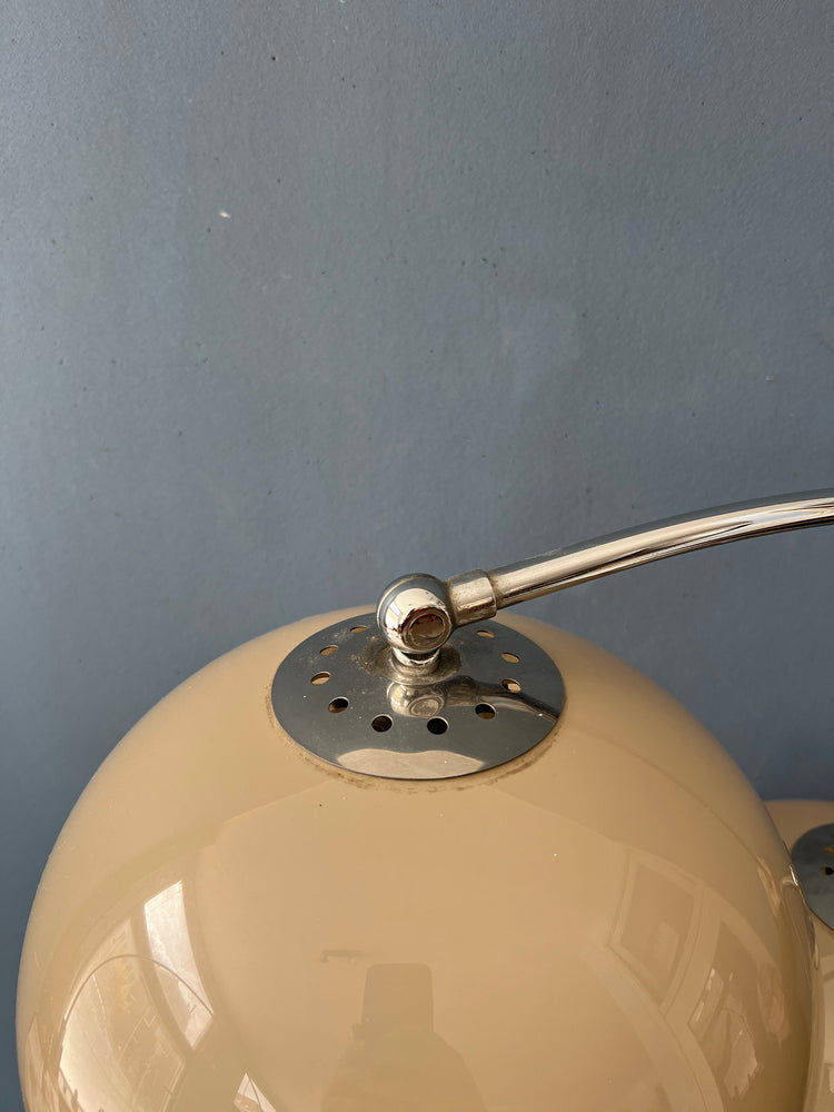 Vintage Double Arc Mushroom Wall Lamp by Dijkstra - Space Age Light Fixture
