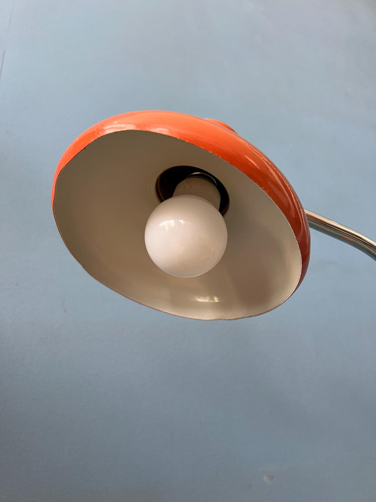 Massive Orange and Brown Fase Style Space Age Desk Lamp