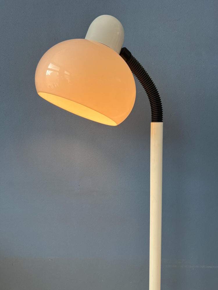 White Mid Century Space Age Mushroom Floor Lamp by Hala Zeist