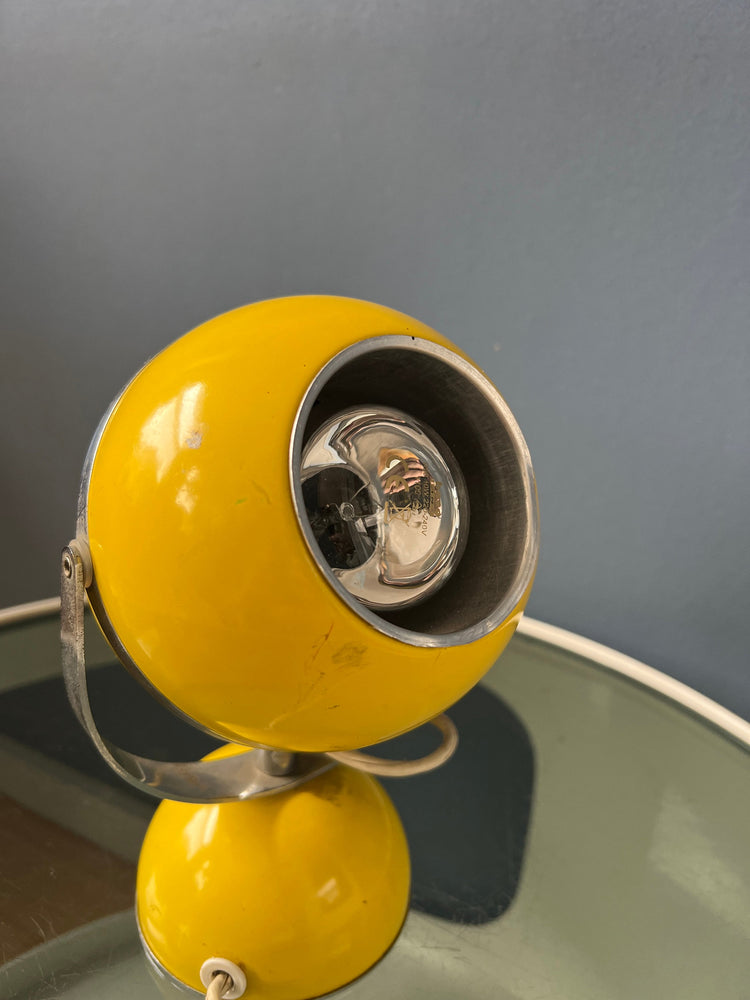 Yellow Mid Century Space Age Eyeball Table Lamp