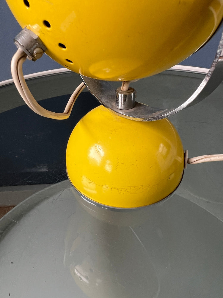 Yellow Mid Century Space Age Eyeball Table Lamp