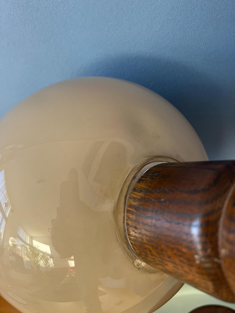 Vintage Steinhauer Wooden Mushroom Table Lamp
