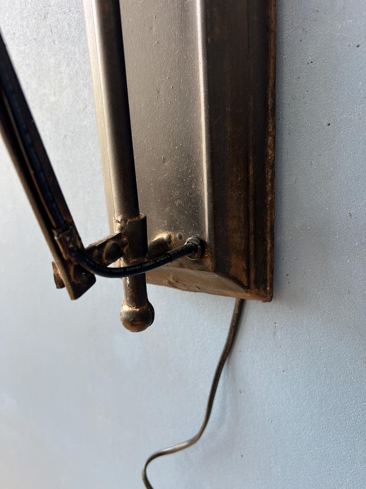 Industrial Black Metal Scissor Wall Lamp