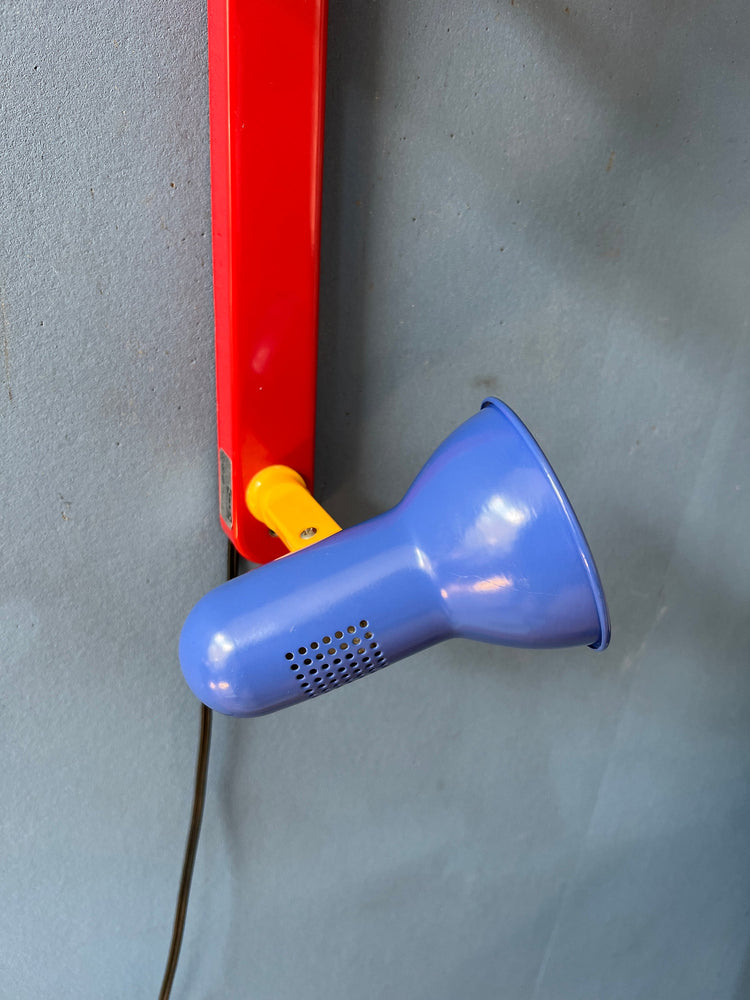 Space Age Ikea Memphis Style Wall Lamp - Blue, Red, Yellow Sconce