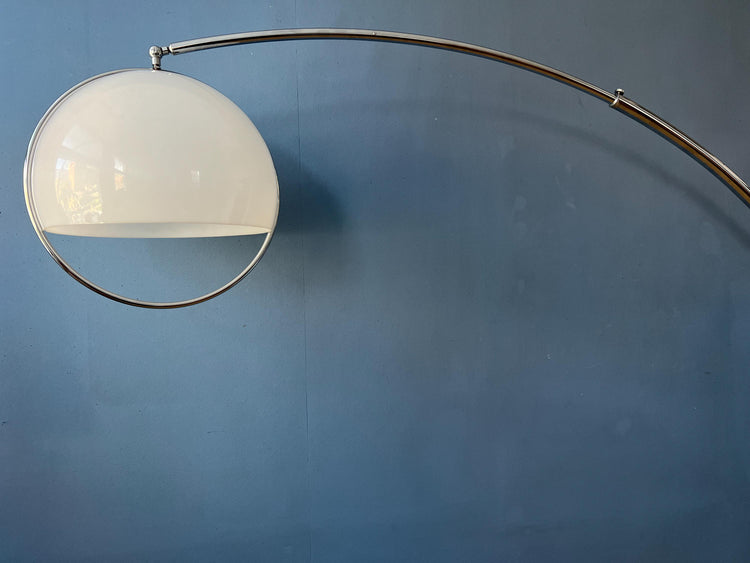 Vintage Mid Century Guzzini Space Age Arc Floor Lamp