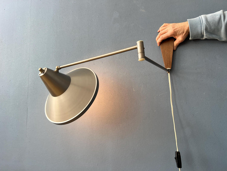 Vintage Flexible Philips Swing Arm Swivel Wall Lamp