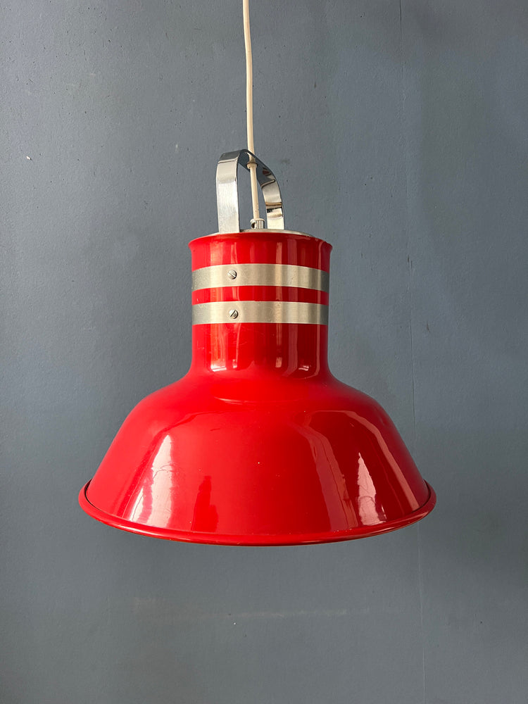 Red 'Bucket' Space Age Pendant Lamp by Ateljé Lyktan