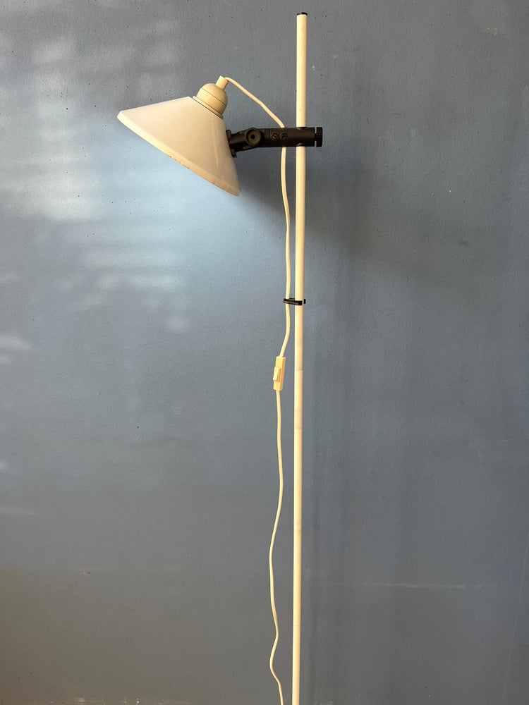 White Mid Century Space Age Woja Floor Lamp