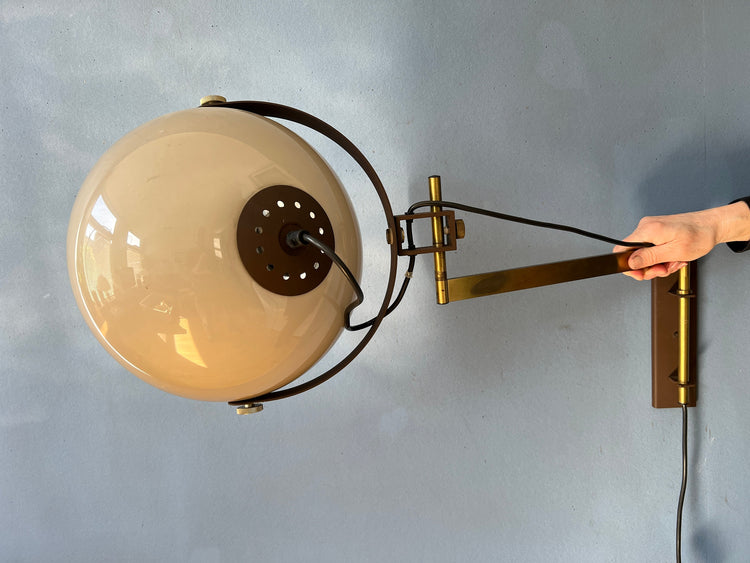 Mushroom Wall Light - Dijkstra Lamp - Space Age Sconce - Swing-Arm