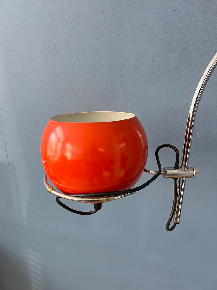 Vintage Orange GEPO Mid Century Arc Eyeball Wall Lamp