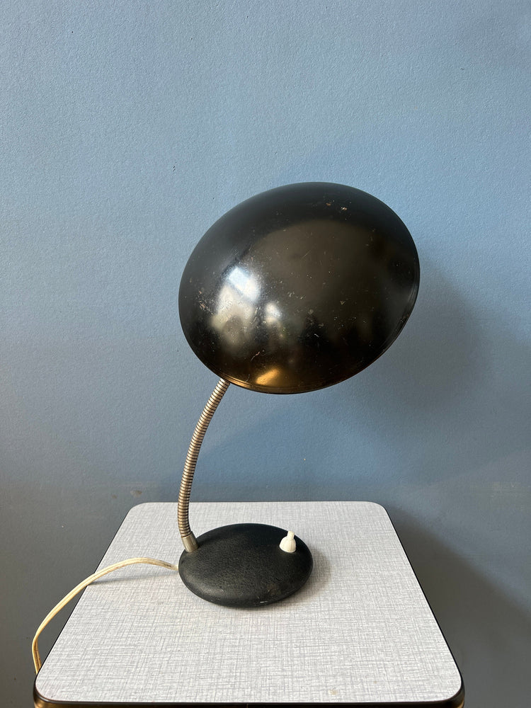 Small Black Bauhaus Style Metal Desk Lamp