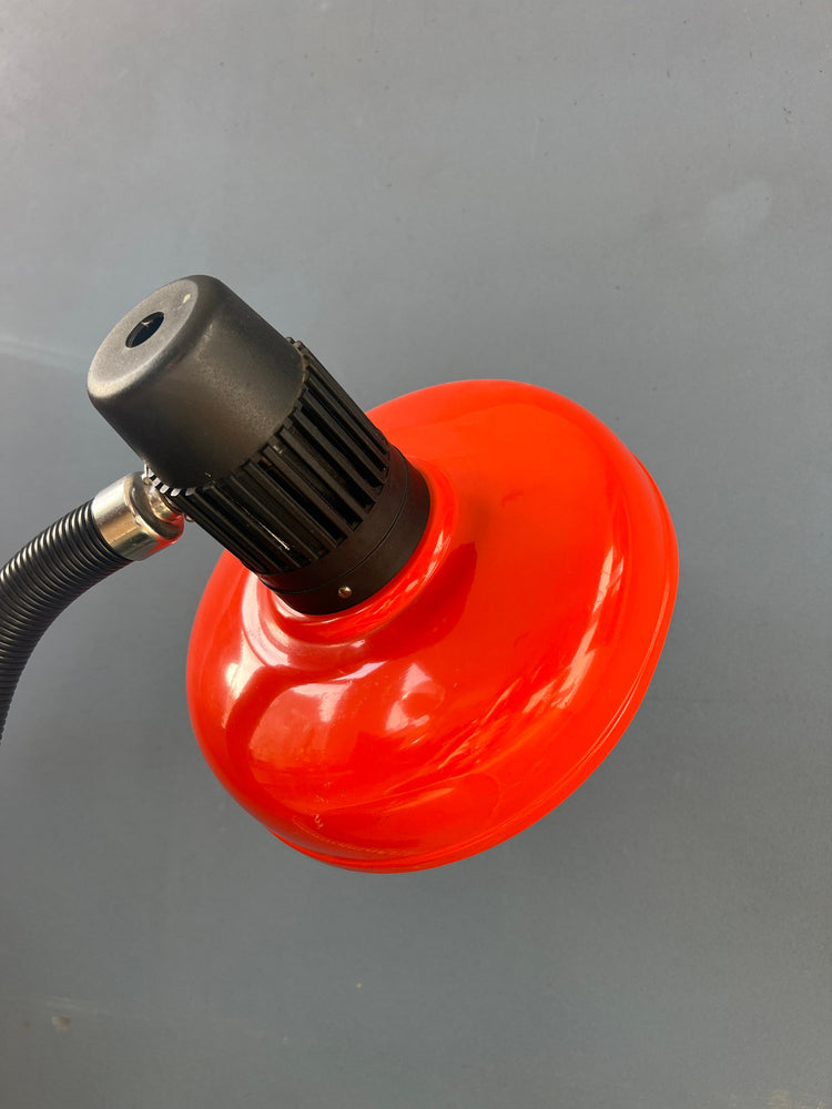Red Flexible Arm Space Age Table Lamp