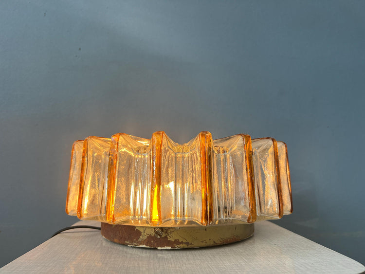 Mid Century Round Herda Flush Mount Glass Ceiling Lamp