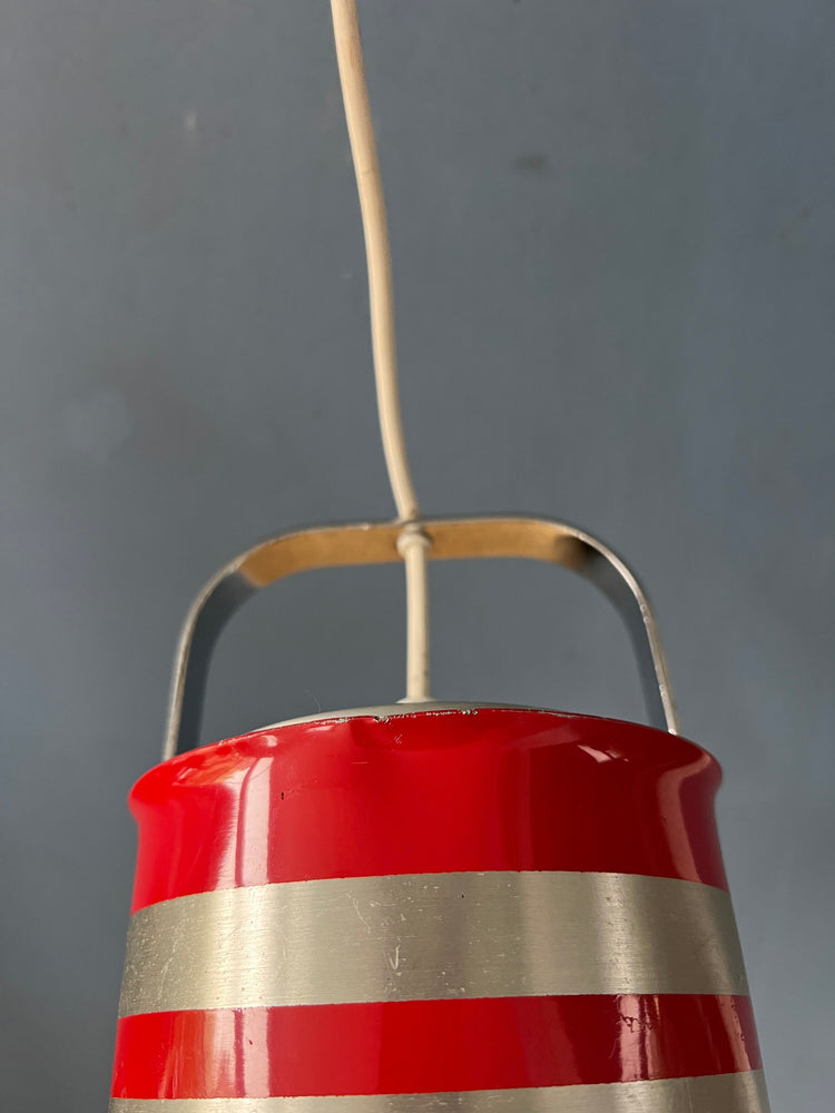 Red 'Bucket' Space Age Pendant Lamp by Ateljé Lyktan