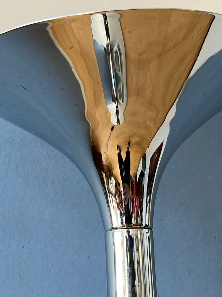 Mid Century Guzzini Space Age Floor Lamp with White Acrylic Shade