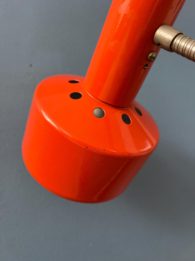 Orange Mid Century Hustadt Leuchten Desk Lamp