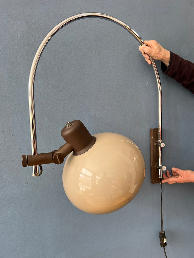 Mid Century Herda Mushroom Arc Wall Lamp - Space Age Light Fixture
