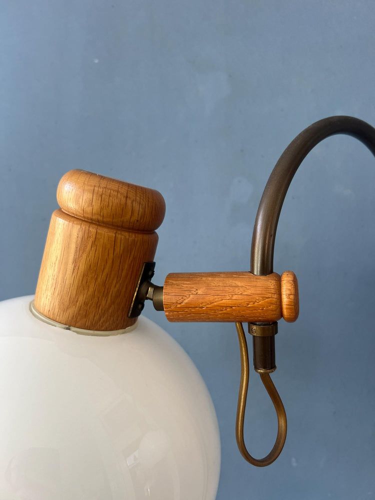 Vintage Steinhauer Wooden Mushroom Floor Lamp