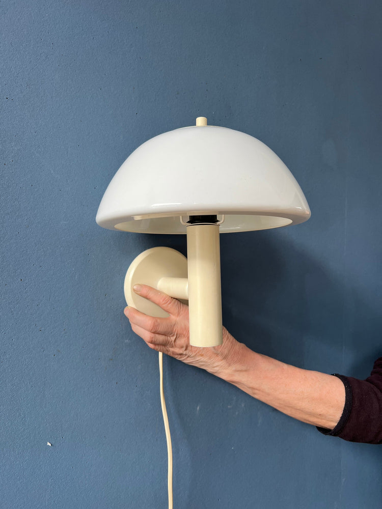 White Herda Mushroom Space Age Wall Light