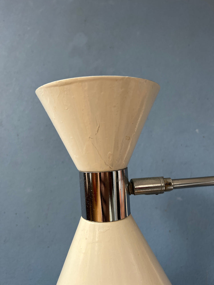 Beige Herda Diabolo Mid Century Swing Arm Wall Lamp