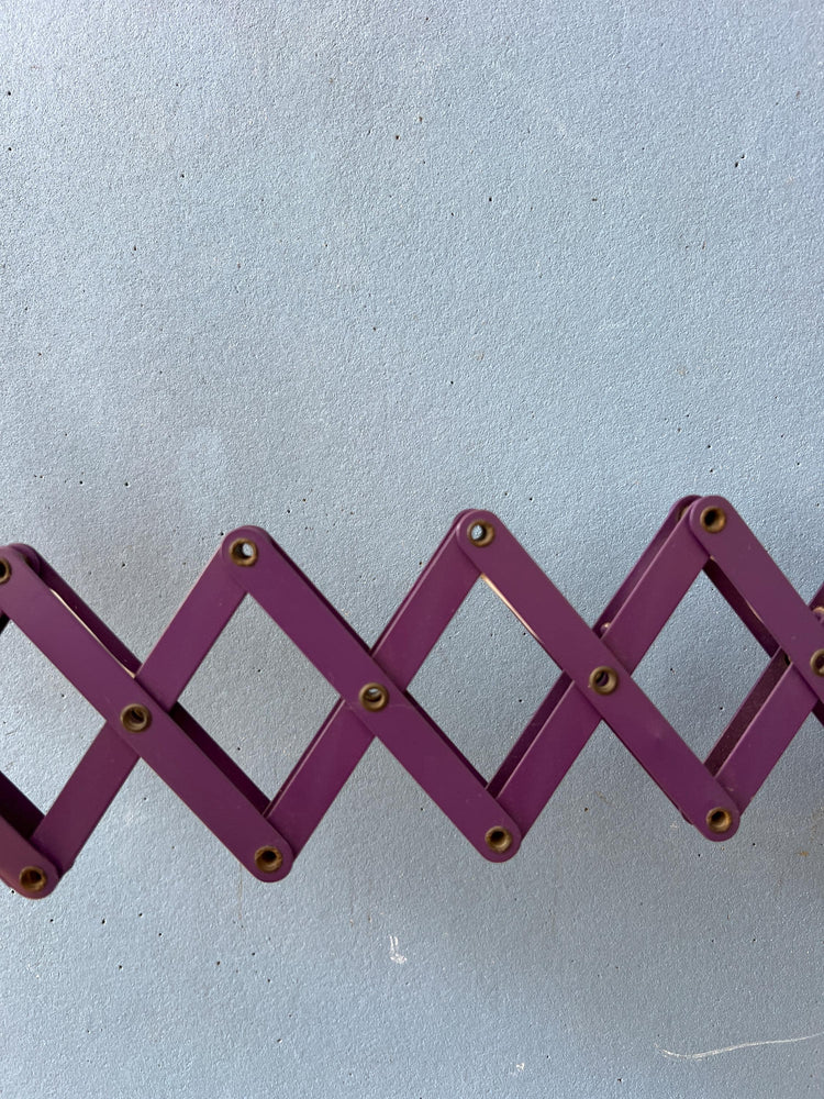 Purple Vintage Space Age Scissor Wall Lamp