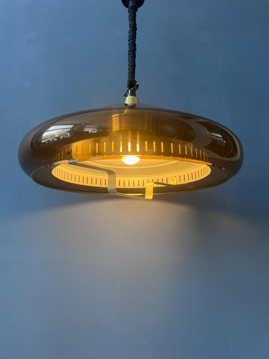 Herda UFO Flying Saucer Space Age Plexiglass Pendant Light