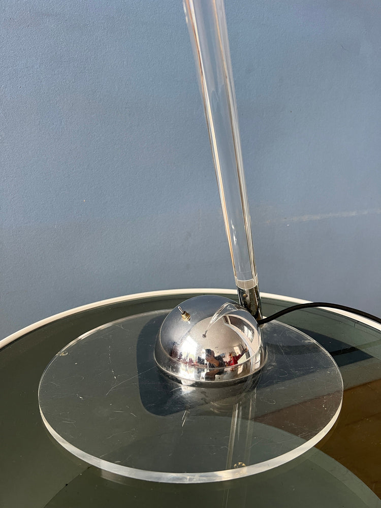 Postmodern 80s Translucent Plexiglass Table Lamp