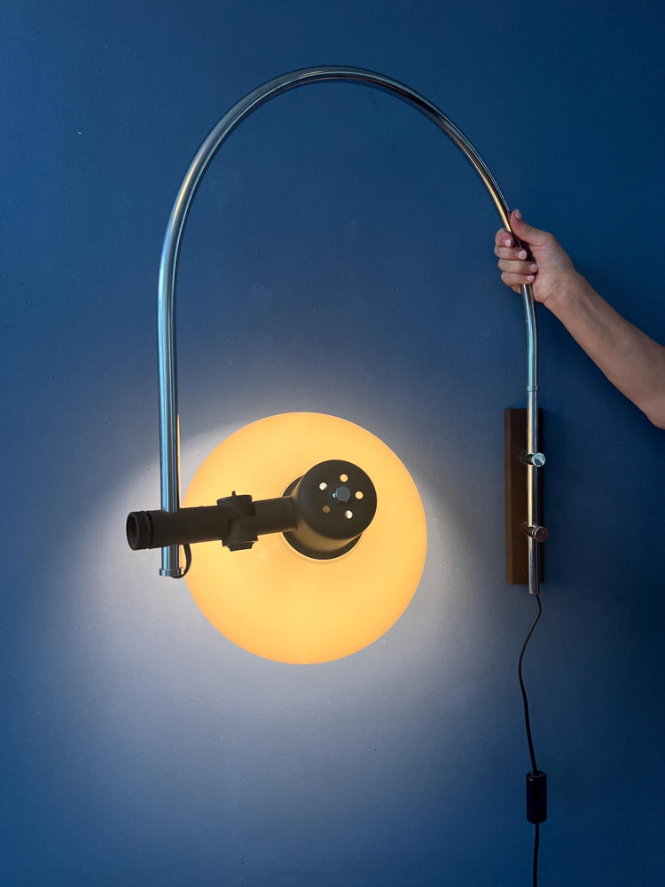 Mid Century Space Age Herda Mushroom Arc Wall Lamp