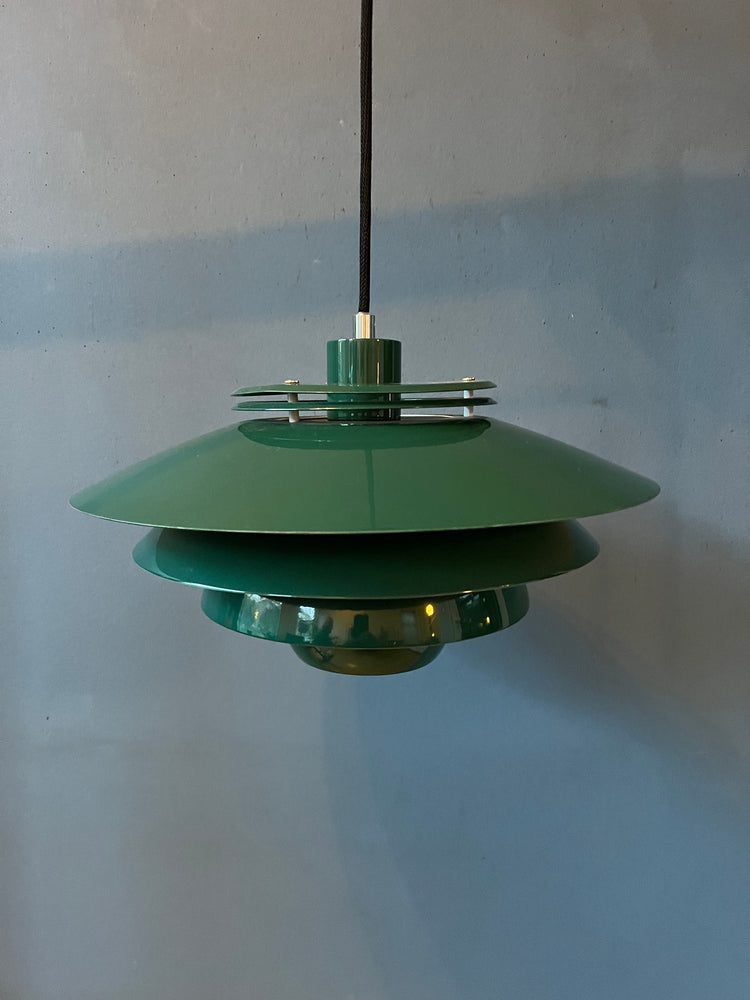 Green Danish Mid Century Style Pendant Lamp