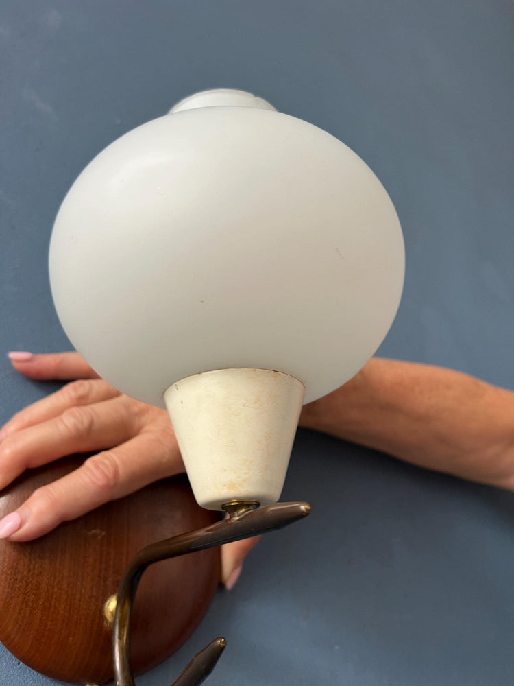 Vintage Mid Century Glass Bubble Wall Sconce