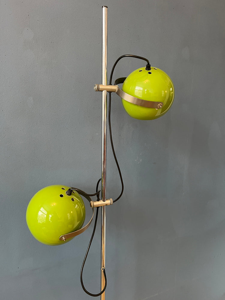 Vintage Green Herda Space Age Eyeball Floor Lamp
