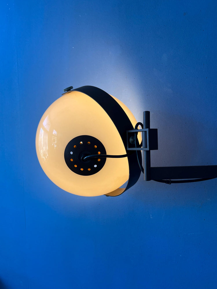 Vintage Swing Arm Dijkstra Space Age Mushroom Wall Lamp