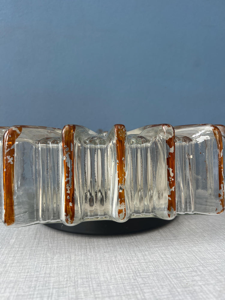 Vintage Herda Flush Mount Glass Ceiling Lamp