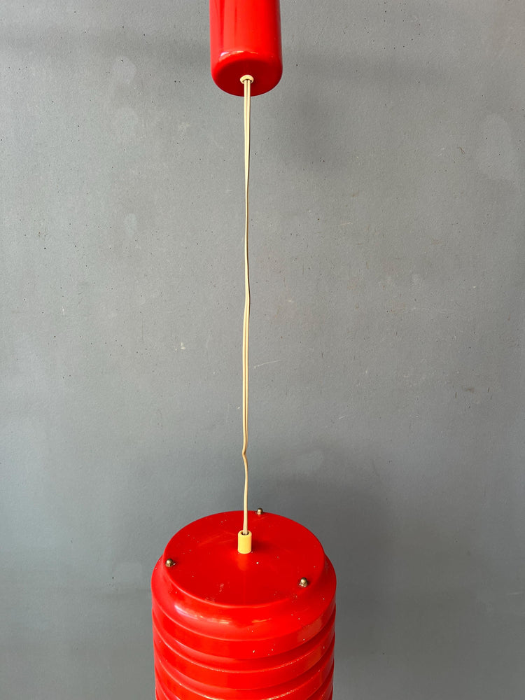 Vintage Red Danish Mid Century Pendant Lamp