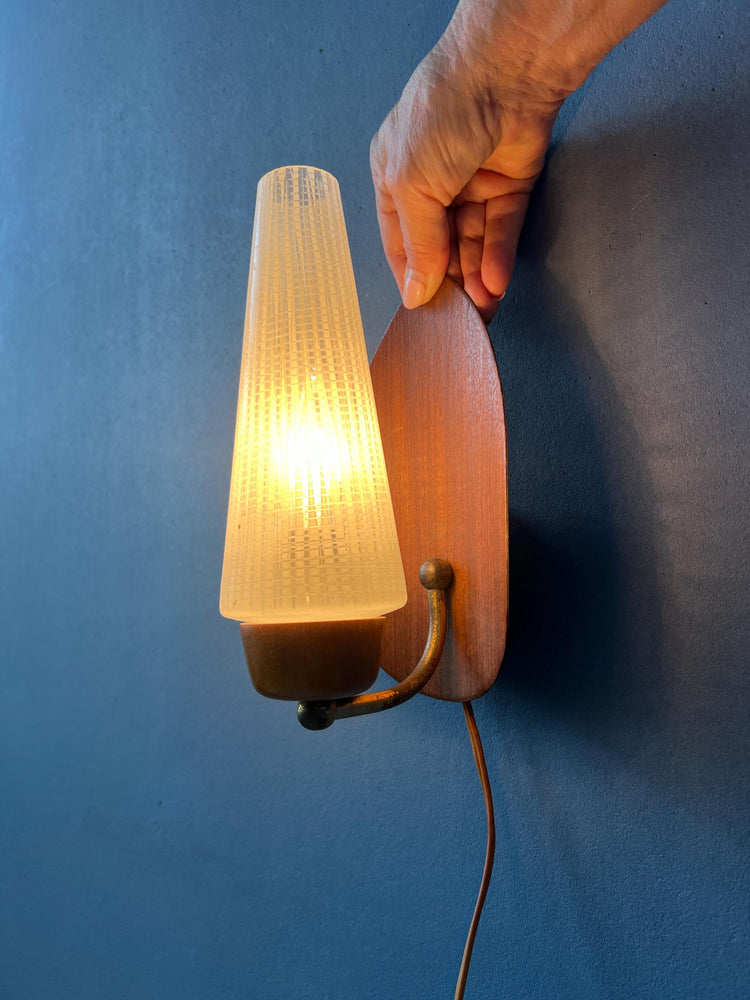 Mid Century Scandinavian Glass Wall Sconce