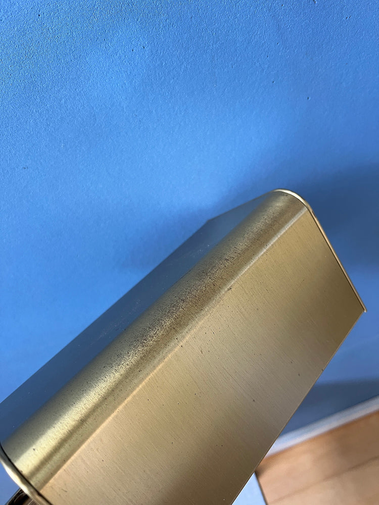 Mid Century Brass Office Desk Lamp - Bauhaus Style Table Lamp - Golden Lamp