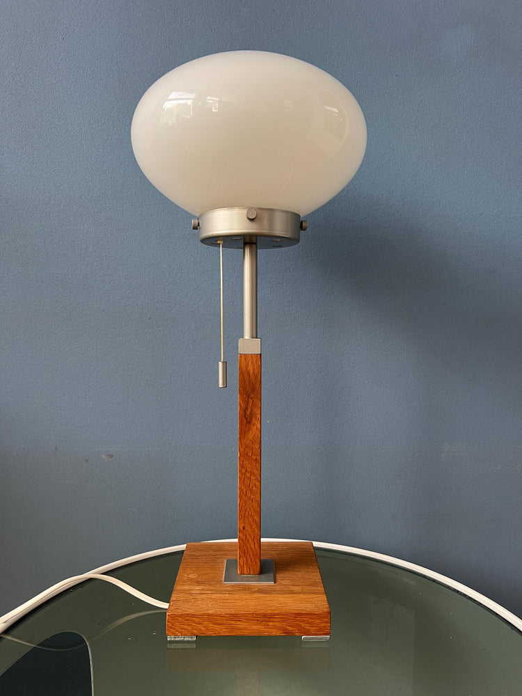 Vintage Ikea Läreda Post Modern Opaline Glass Desk Lamp