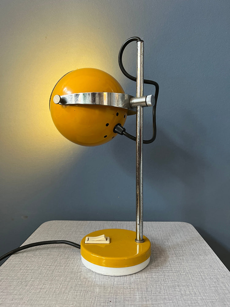 Yellow Herda Space Age Eyeball Table Lamp