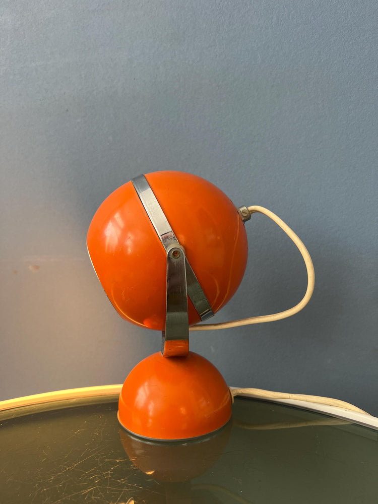 Orange Mid Century Space Age Eyeball Table Lamp