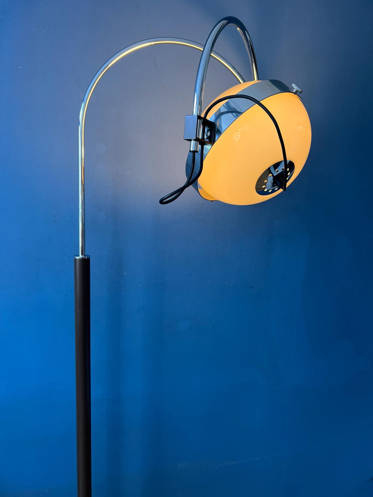 Space Age Dijkstra Double Arc Floor Lamp with Plexiglass Mushroom Shade