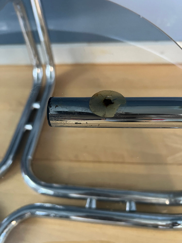 Smoked Glass Chrome Space Age Coffee Table