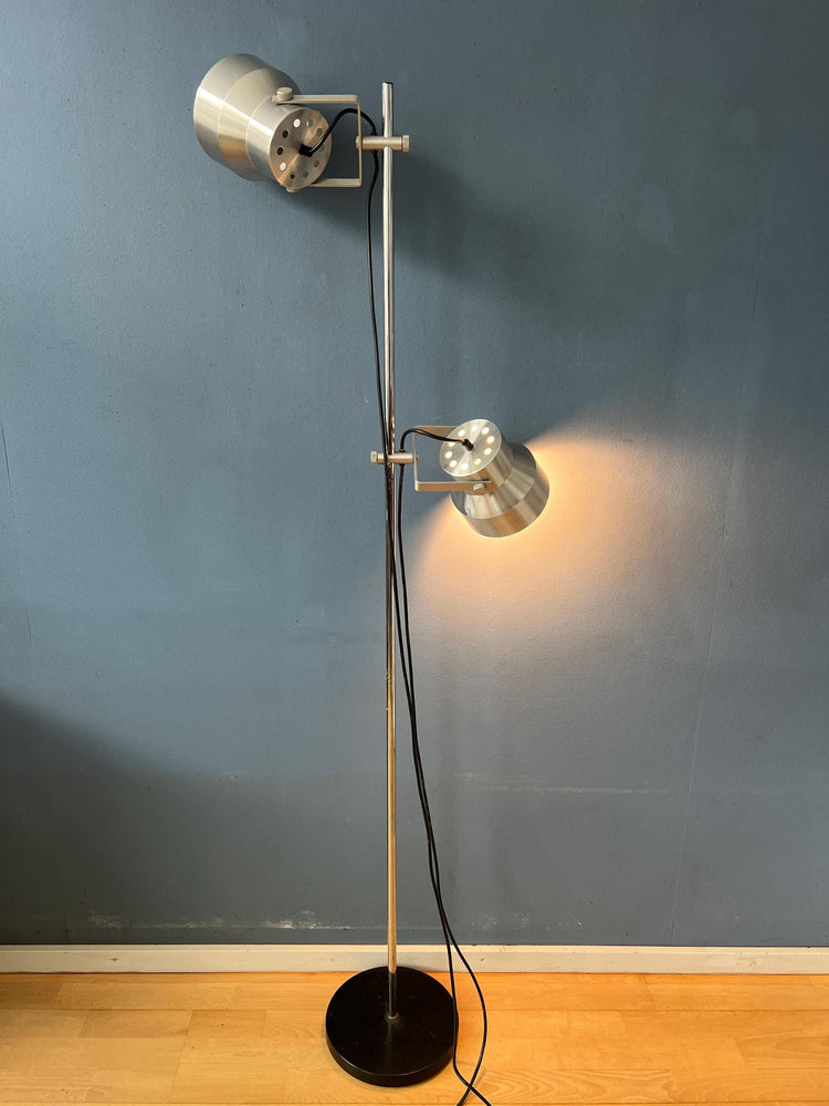Vintage Silver Dijkstra Space Age Floor Lamp