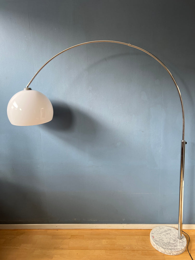 80s Kare Design Space Age Arc Floor Lamp with Acrylic Glass Shade