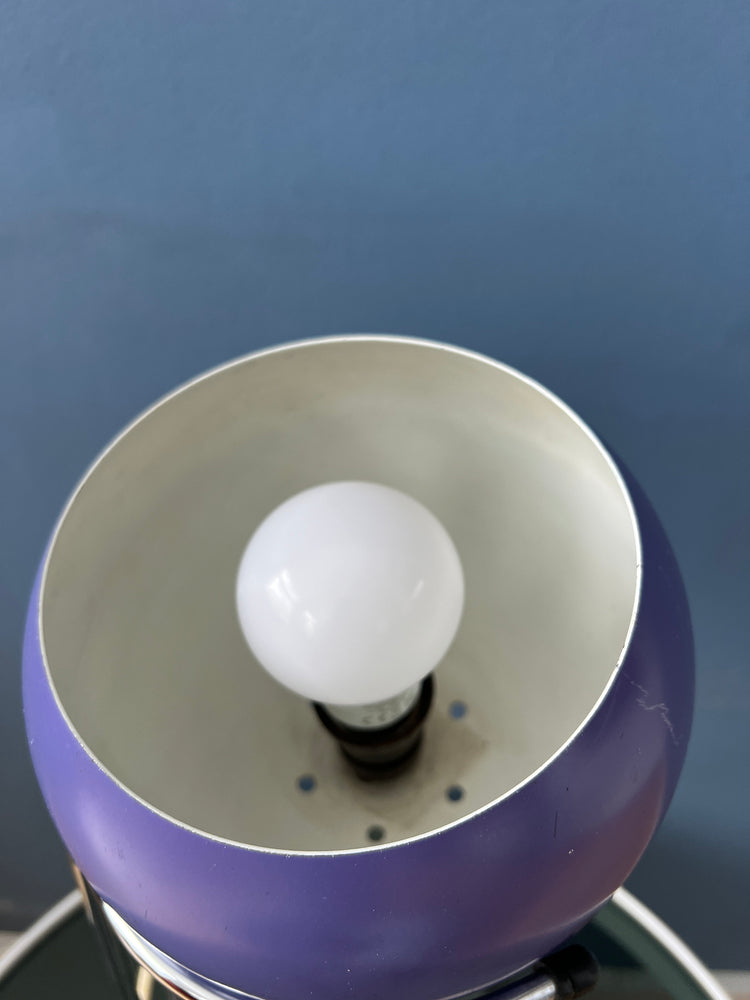 Purple Herda Space Age Eyeball Desk Lamp