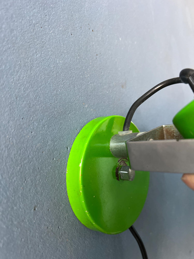 Vintage Anvia Apple Green Space Age Wall Sconce